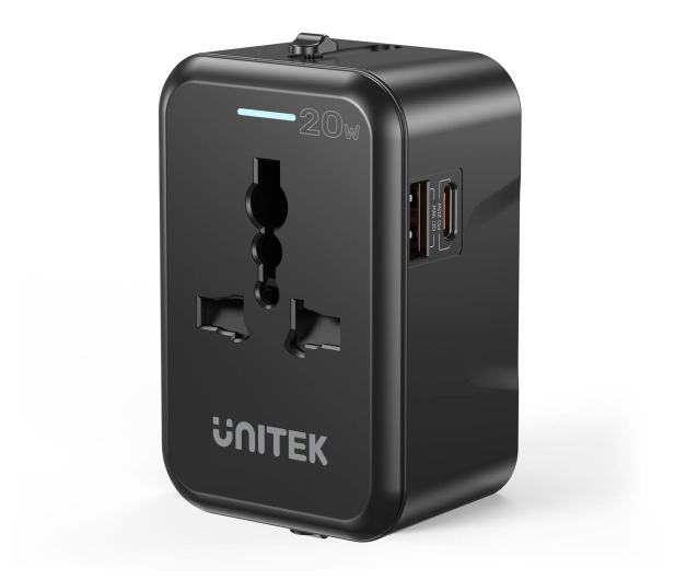 UNITEK Ładowarka podróżna EU/US/UK/AUS PD 20 W P1120ABK01 - 1337795 - zdjęcie 4